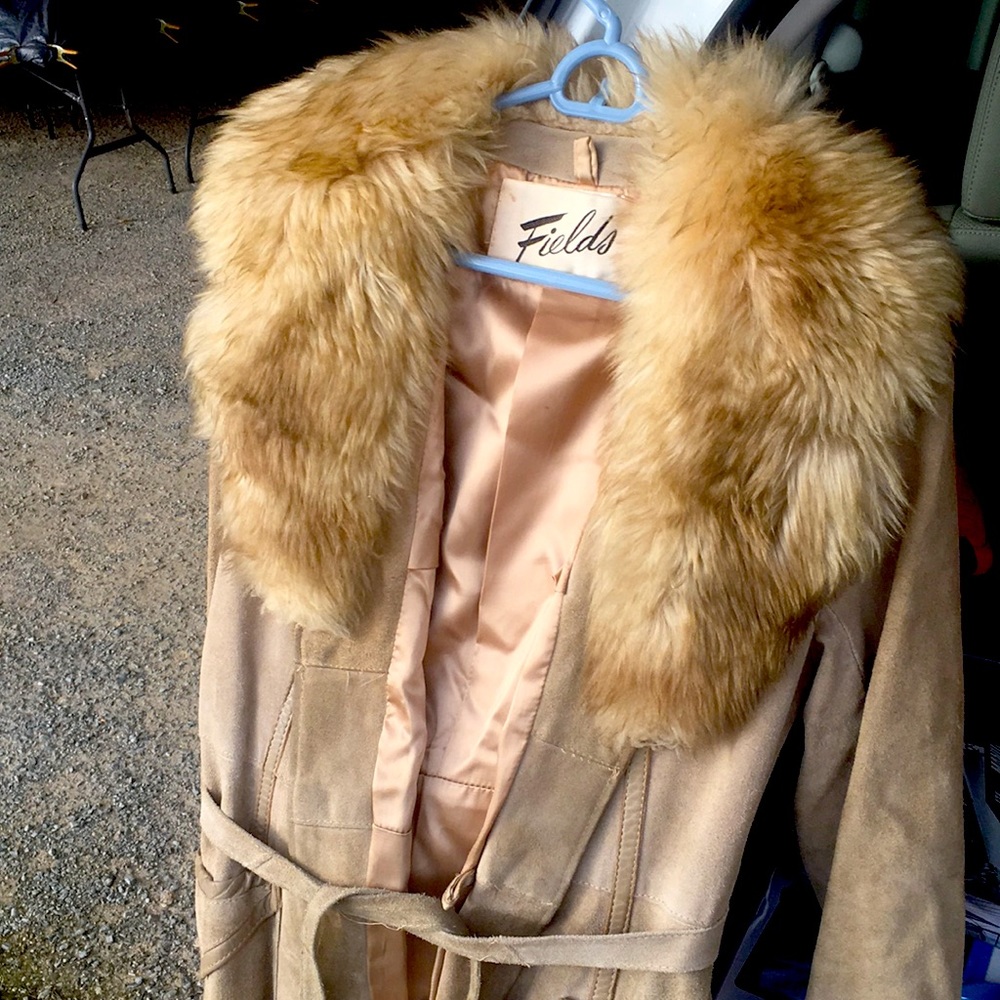 Fields full length leather/suede women’s jacket